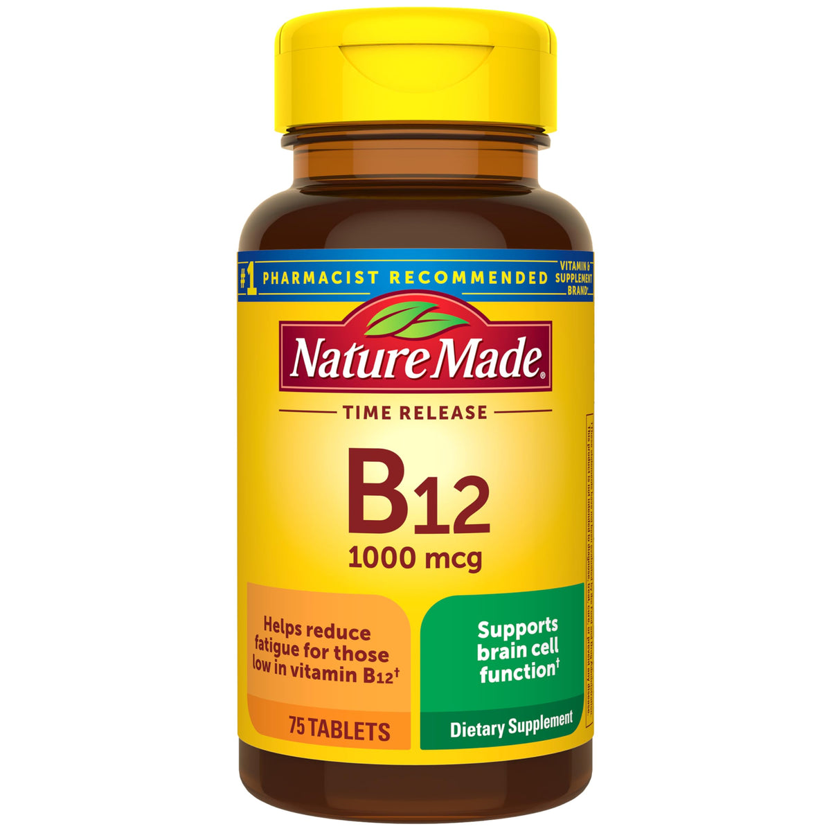 Nature Made B12 1000 mcg, tableta energizante para energía diaria.