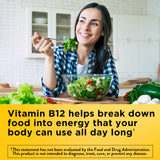 Nature Made B12 3000 mcg, sin azúcar, tableta de uso diario