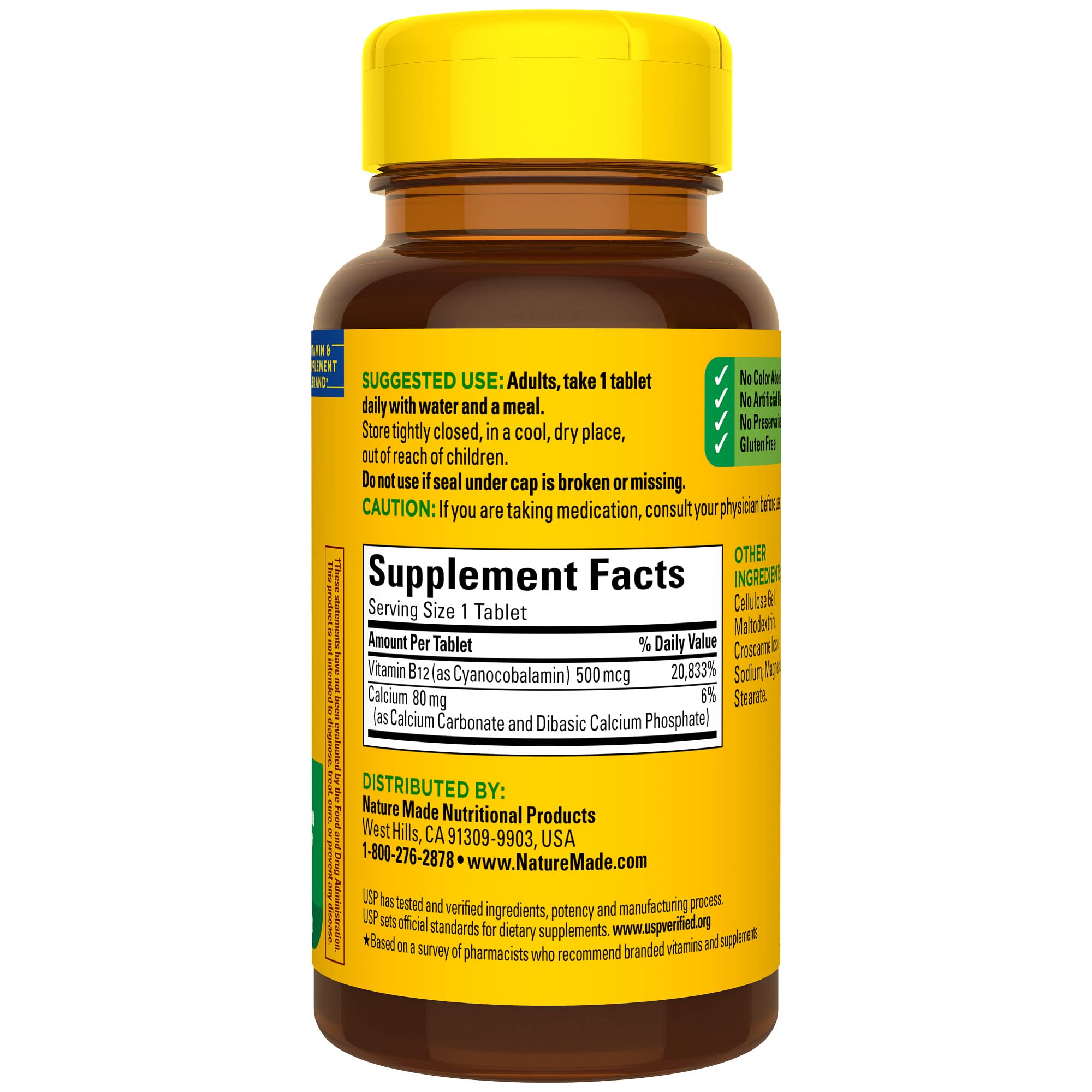 Nature Made B12 500 mcg, apoyo a energía y estado de ánimo
