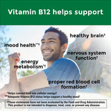 Nature Made B12 500 mcg, etiqueta detallada y listado de ingredientes