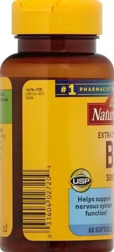 Nature Made B-12 botella de 60 capsulas, suministro estable para la semana
