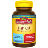 Nature Made Burp Less Aceite de Pescado 1200 mg en botella para uso diario.