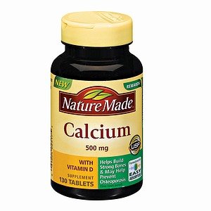 Nature Made Calcio 500 mg con Vitamina D, tableta, apoyo a la salud ósea diaria.