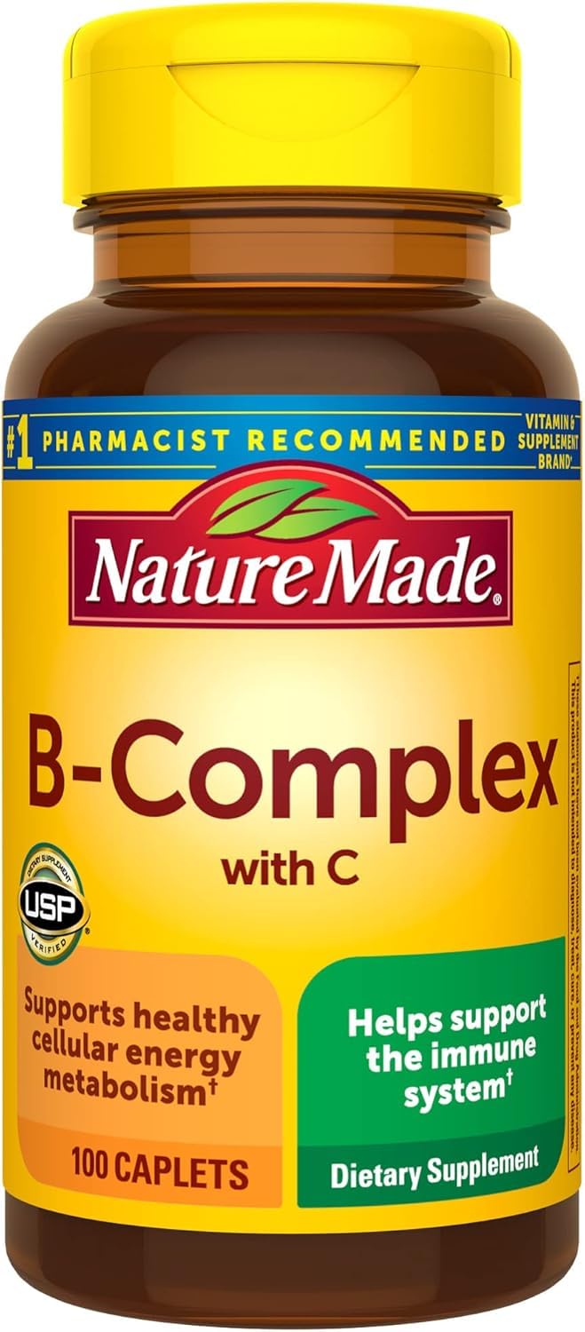 Nature Made Complejo B con Vitamina C, frasco frontal para rutina diaria