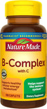 Nature Made Complejo B con Vitamina C, frasco frontal para rutina diaria