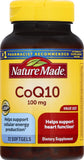 Nature Made CoQ10 100 mg, cápsulas blandas, botella: apoyo a la energía celular y función cardíaca