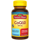 Nature Made CoQ10 100 mg, cápsulas blandas, frente de la botella, apoyo antioxidante diario