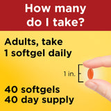 Nature Made CoQ10 100 mg, cápsulas en agua mostrando fácil ingestión
