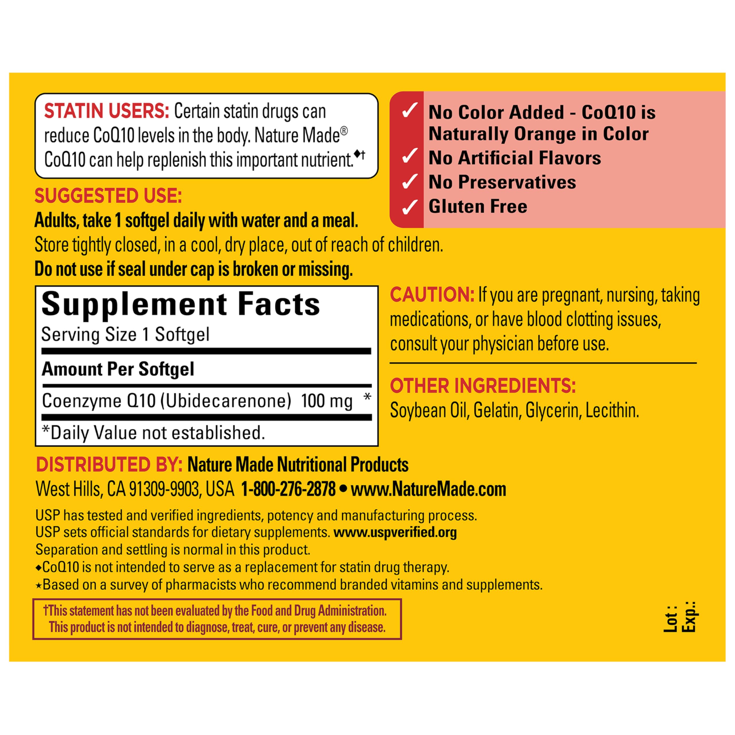 CoQ10 antioxidante para apoyar el metabolismo energético y la salud celular.