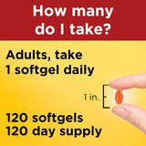 Tomar una softgel diaria con agua para Nature Made CoQ10 100 mg.