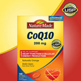 Nature Made CoQ10 200 mg, cápsulas suaves, energía celular en la botella.