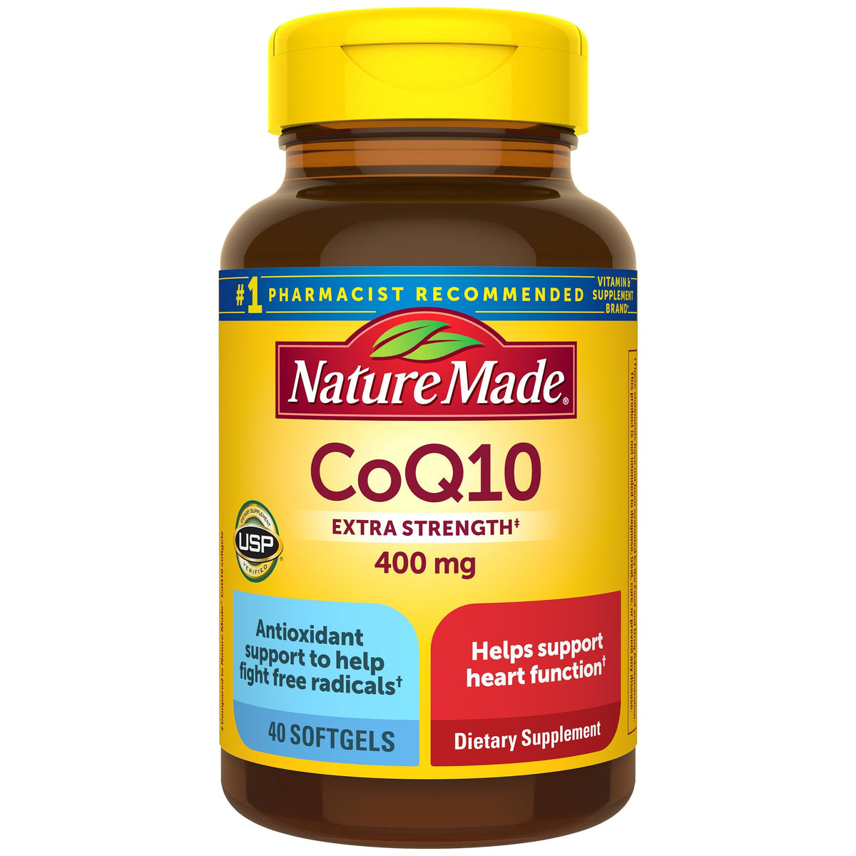 Nature Made CoQ10 400 mg cápsulas suaves frente: antioxidante para células y energía