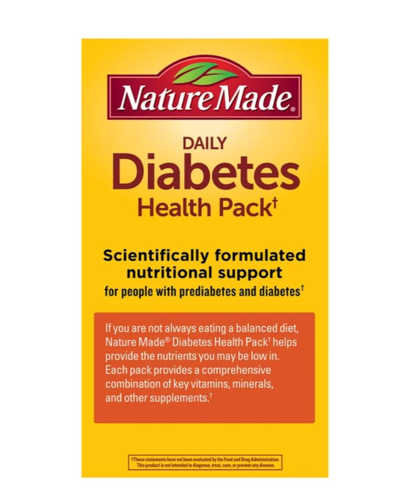 Nature Made Daily Diabetes Health Pack, 8 compartimentos con sellado triple