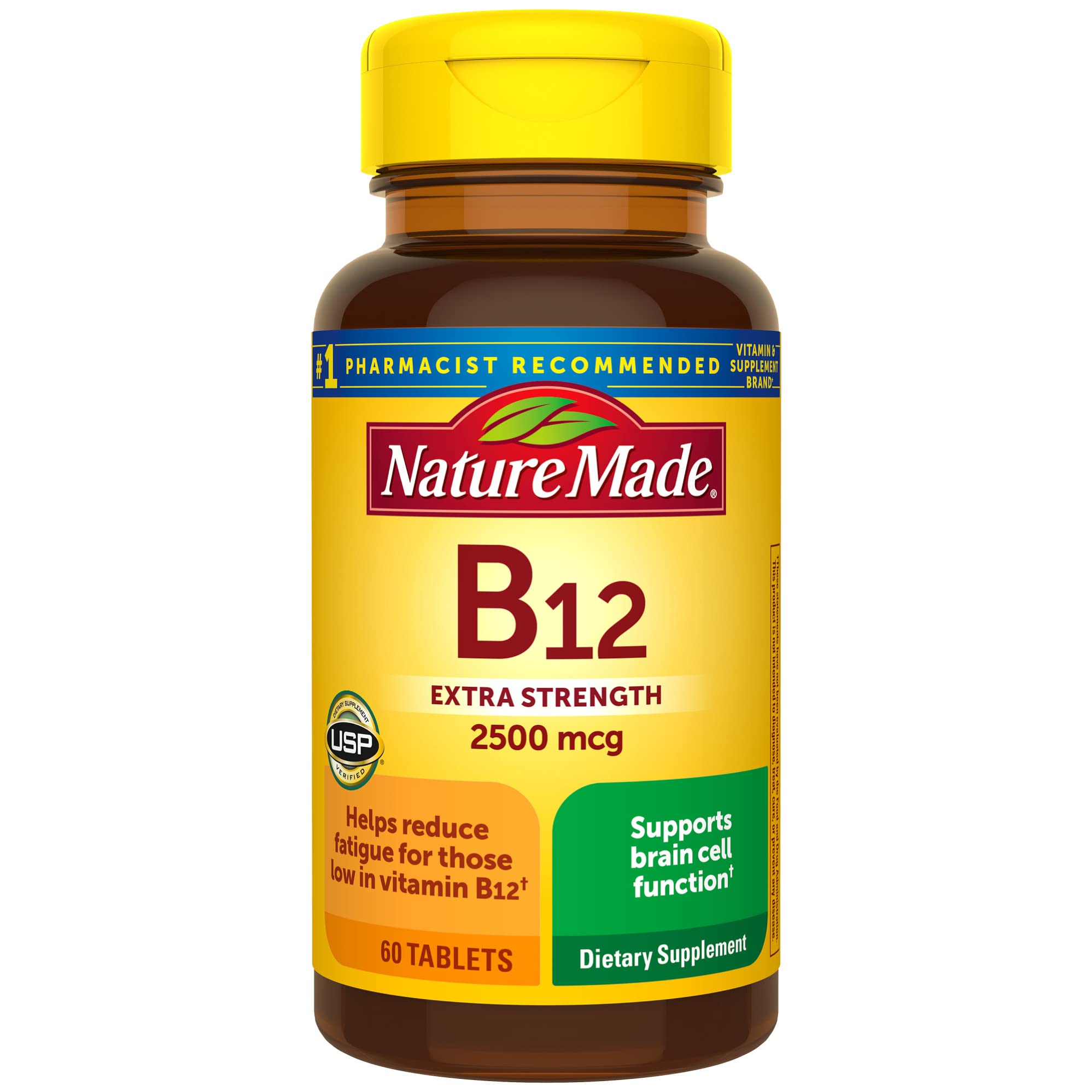 Nature Made Extra Strength Vitamina B12 2500 mcg en tableta para energia diaria