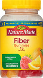 Nature Made Fibra 6 g Gomitas, sabor fresa para un snack agradable.