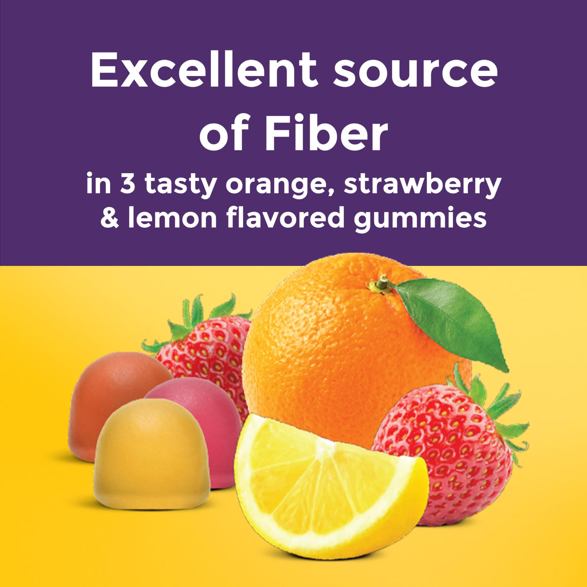 Nature Made gominolas fibra sabor fresa, textura masticable agradable.