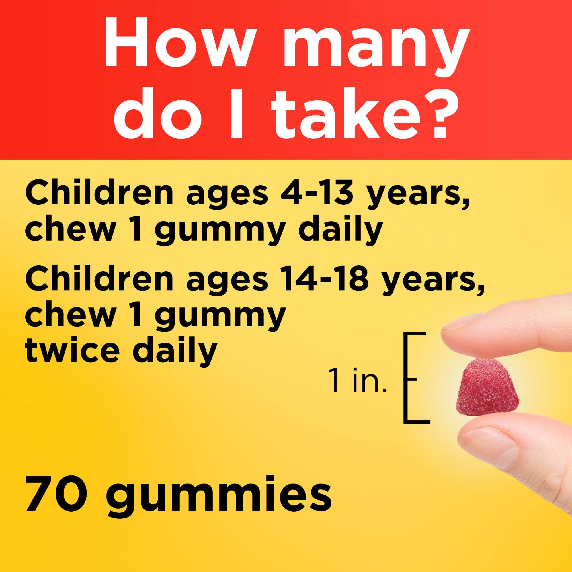 Gominolas sabor naranja, Nature Made Kids First, opción sin gluten para niños.