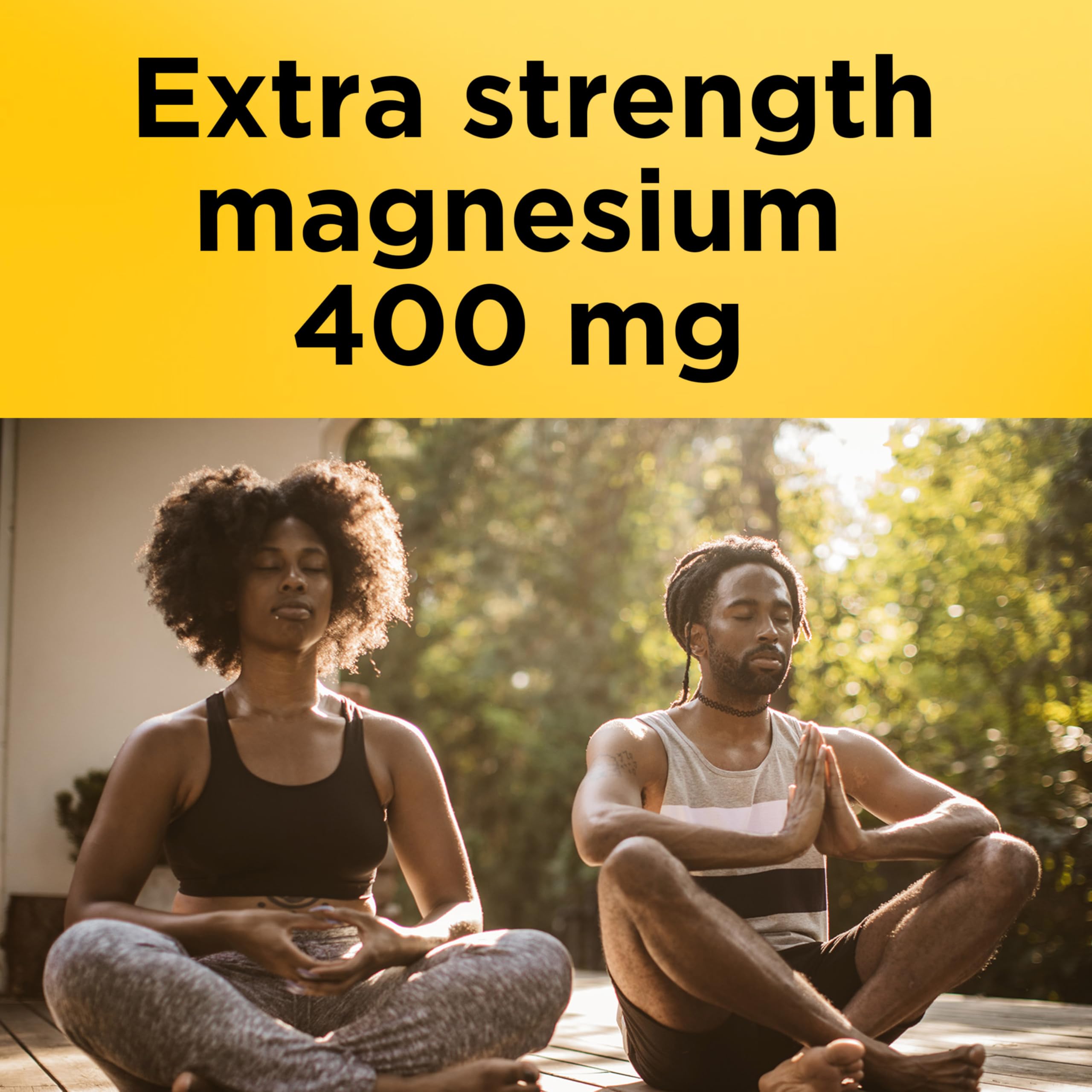 Cápsulas blandas de Nature Made Magnesio Óxido 400 mg en primer plano