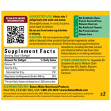 Empaque de Nature Made Magnesio Óxido 400 mg con etiqueta visible