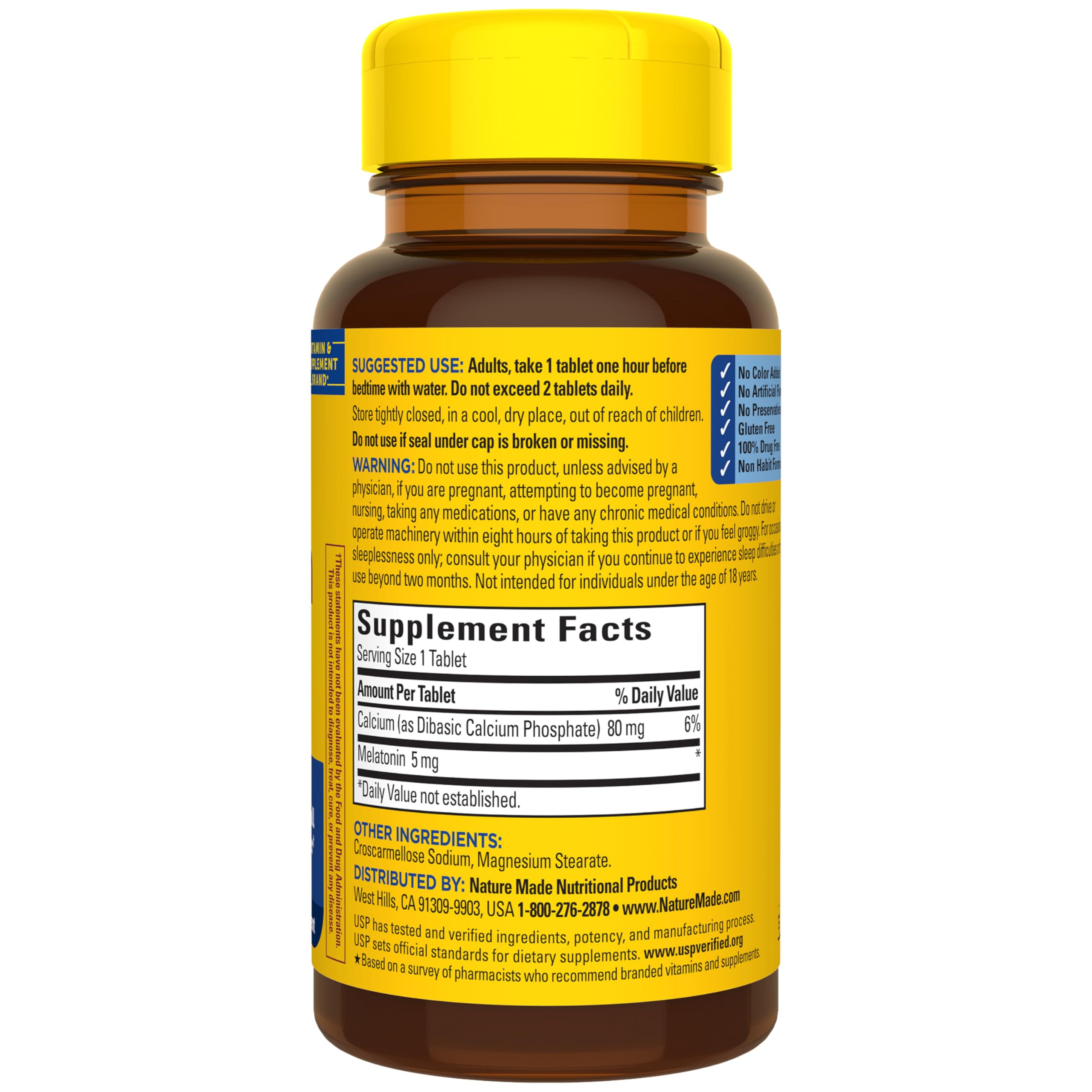 Museo de noche con Nature Made Melatonina 5 mg para relajación nocturna