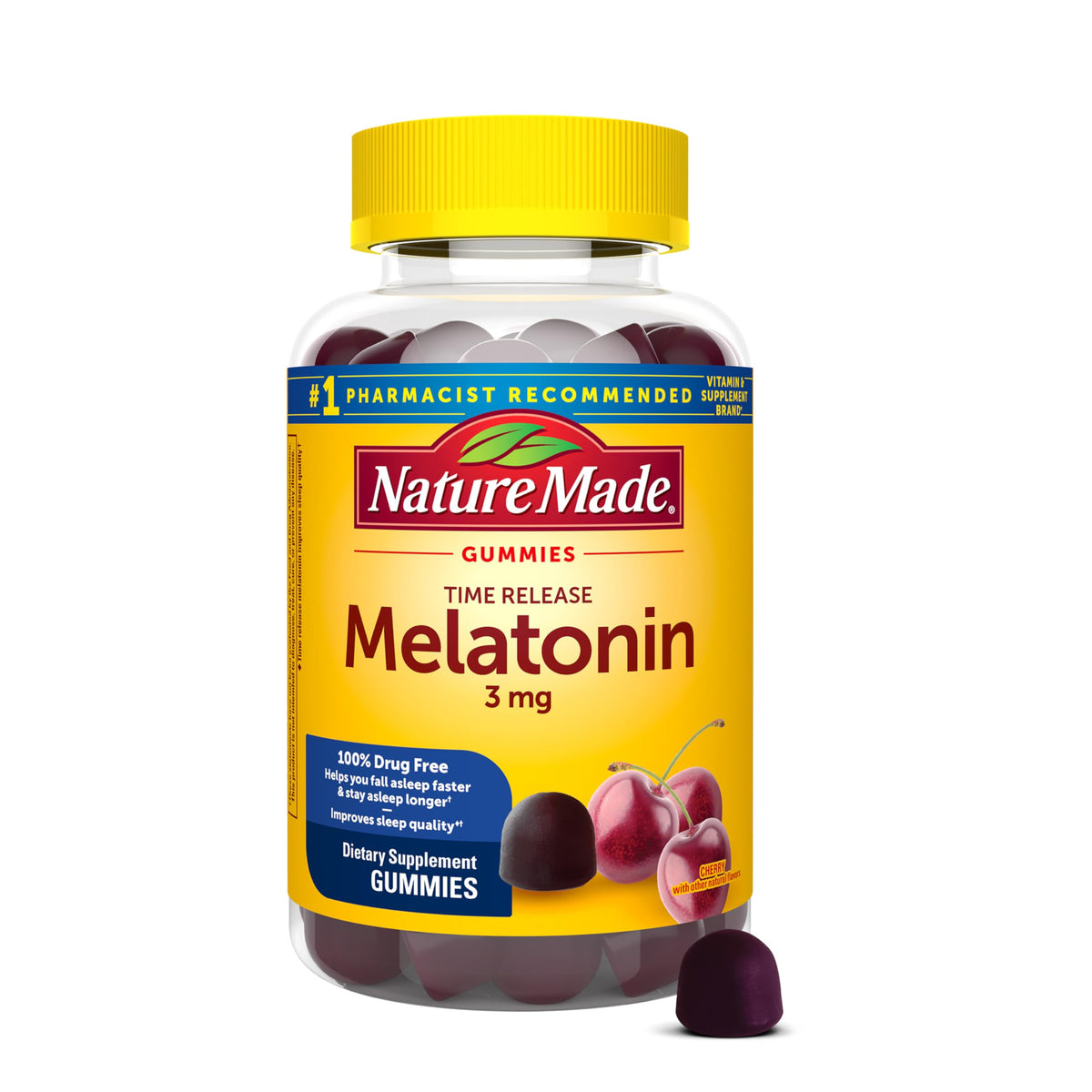 Nature Made Melatonina liberación tiempo frasco para dormir mejor.