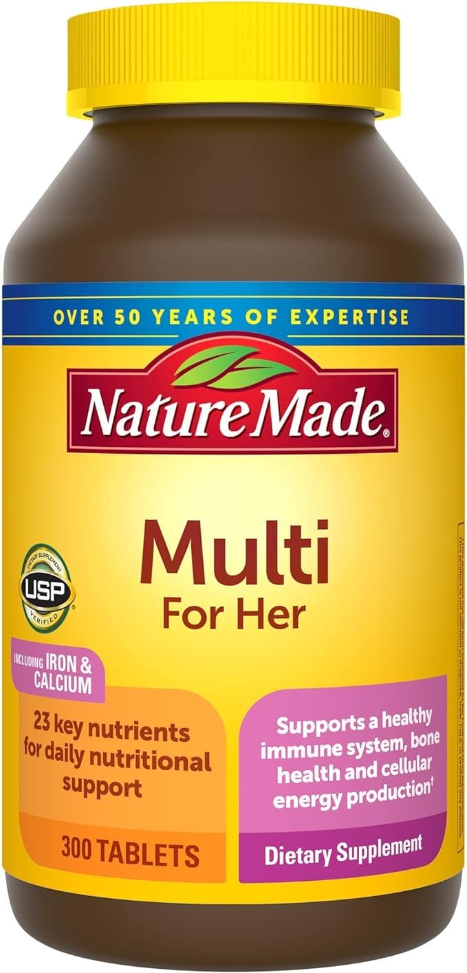 Nature Made Mujeres Multivitaminas: botella 300 días para uso diario.