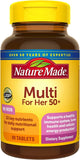 Tabletas de dosis diaria Nature Made Multi para Ella 50+ para vida activa.