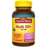 Nature Made Multi para Mujer 50+ en botella, apoyo diario de nutrientes.