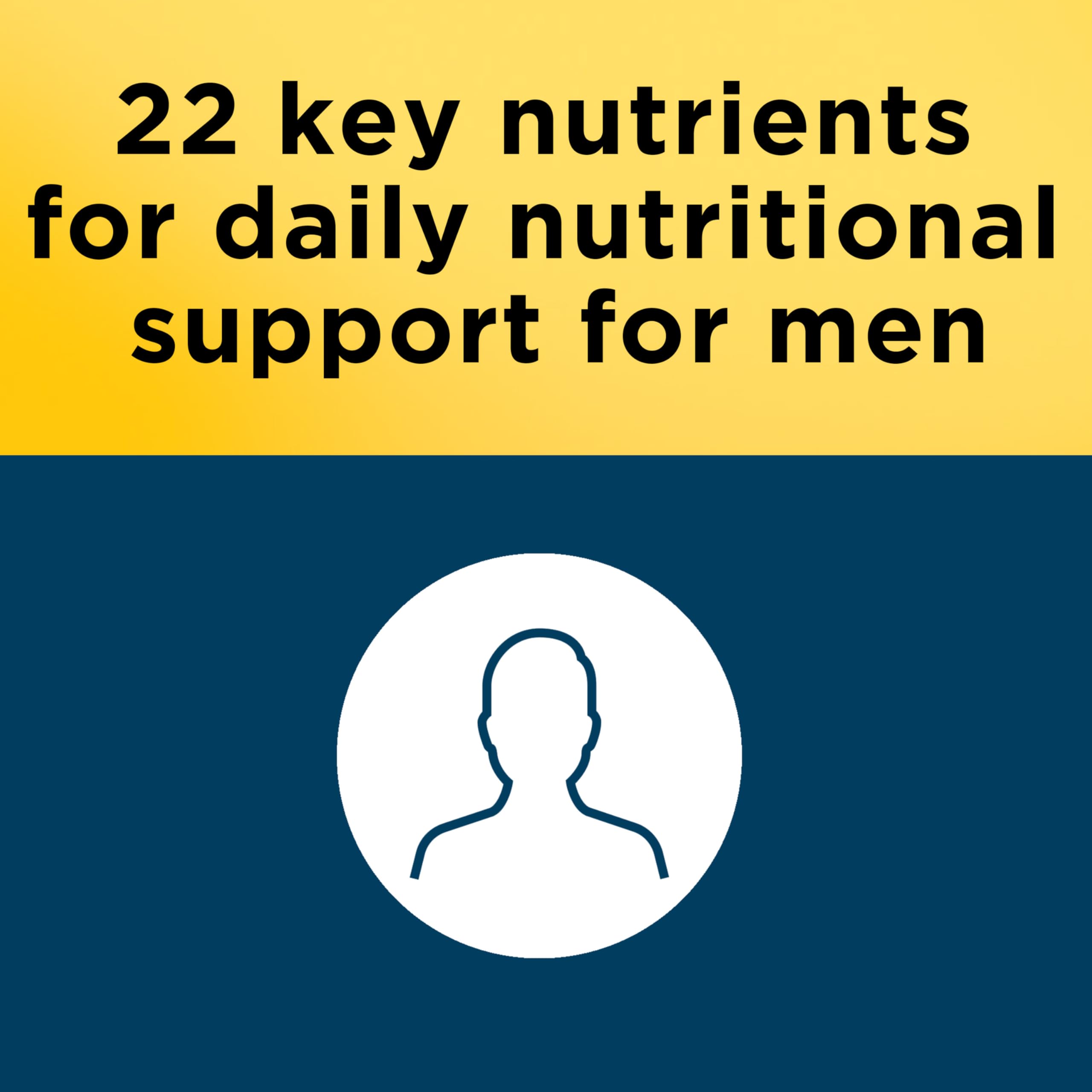 Tabletas de Nature Made Multivitamin para Hombre para uso diario.