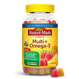 Nature Made multivitaminas omega-3 gomitas en frasco para energía diaria