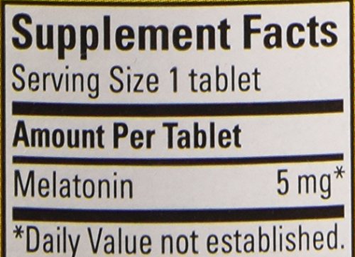 Nature Made Nm Super Melatonina 5mg, etiqueta clara, apoyo para una llegada tranquila al sueño