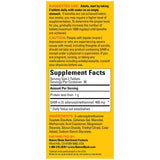 Nature Made SAM-e 200 mg Complete etiqueta que indica sin gluten y sin conservantes