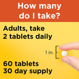 Tomar dos tabletas Nature Made SAM-e 200 mg Complete con agua por la mañana