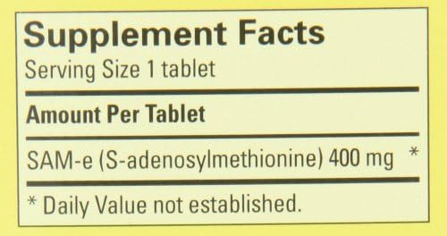 Nature Made Sam-e Complete 400 mg cápsulas en mano: fácil de revisar en la rutina