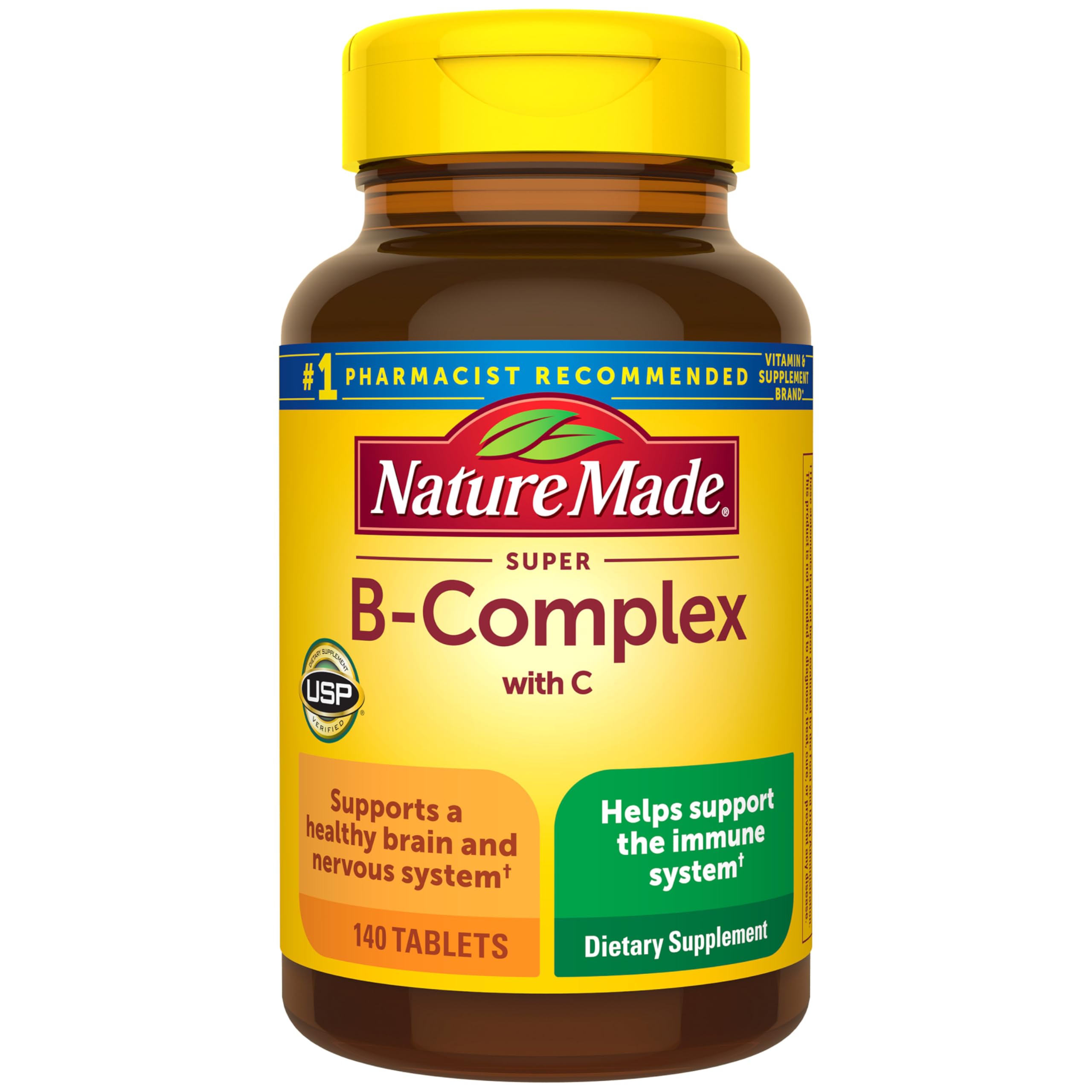 Nature Made Super B Complex: frasco de tabletas para energía diaria.