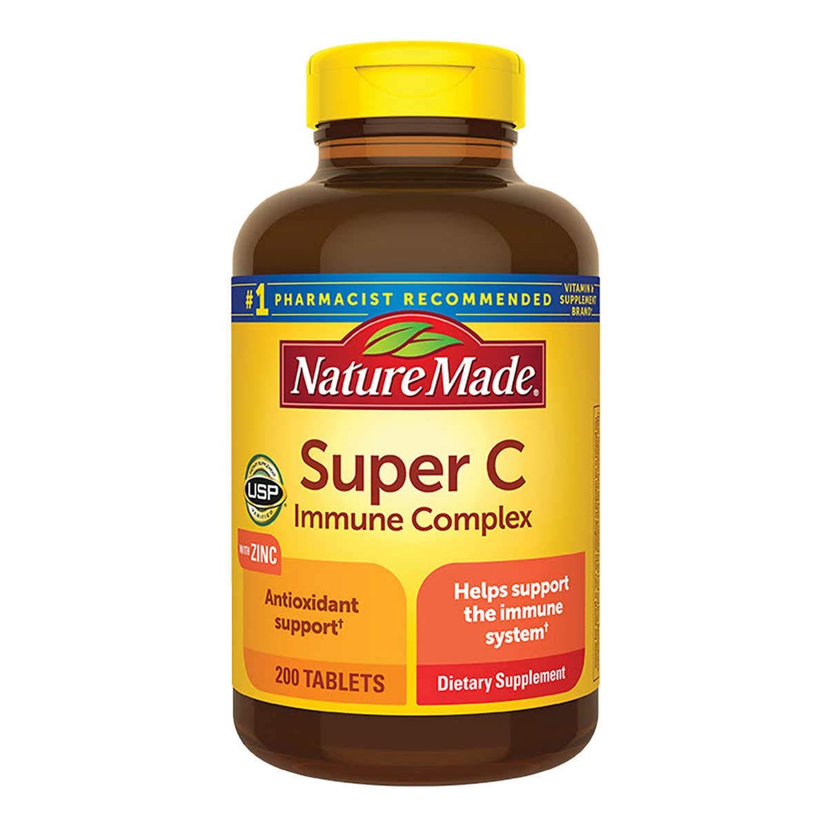 Nature Made Super C Immune Complex botella, apoyo diario al sistema inmunitario