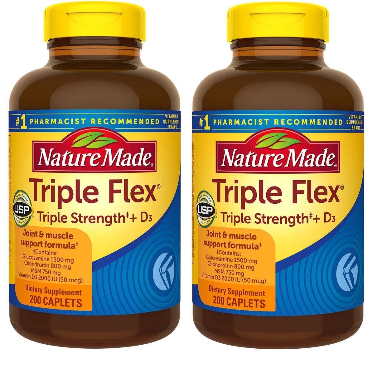 Nature Made TripleFlex: botella de cápsulas para apoyar la movilidad diaria.