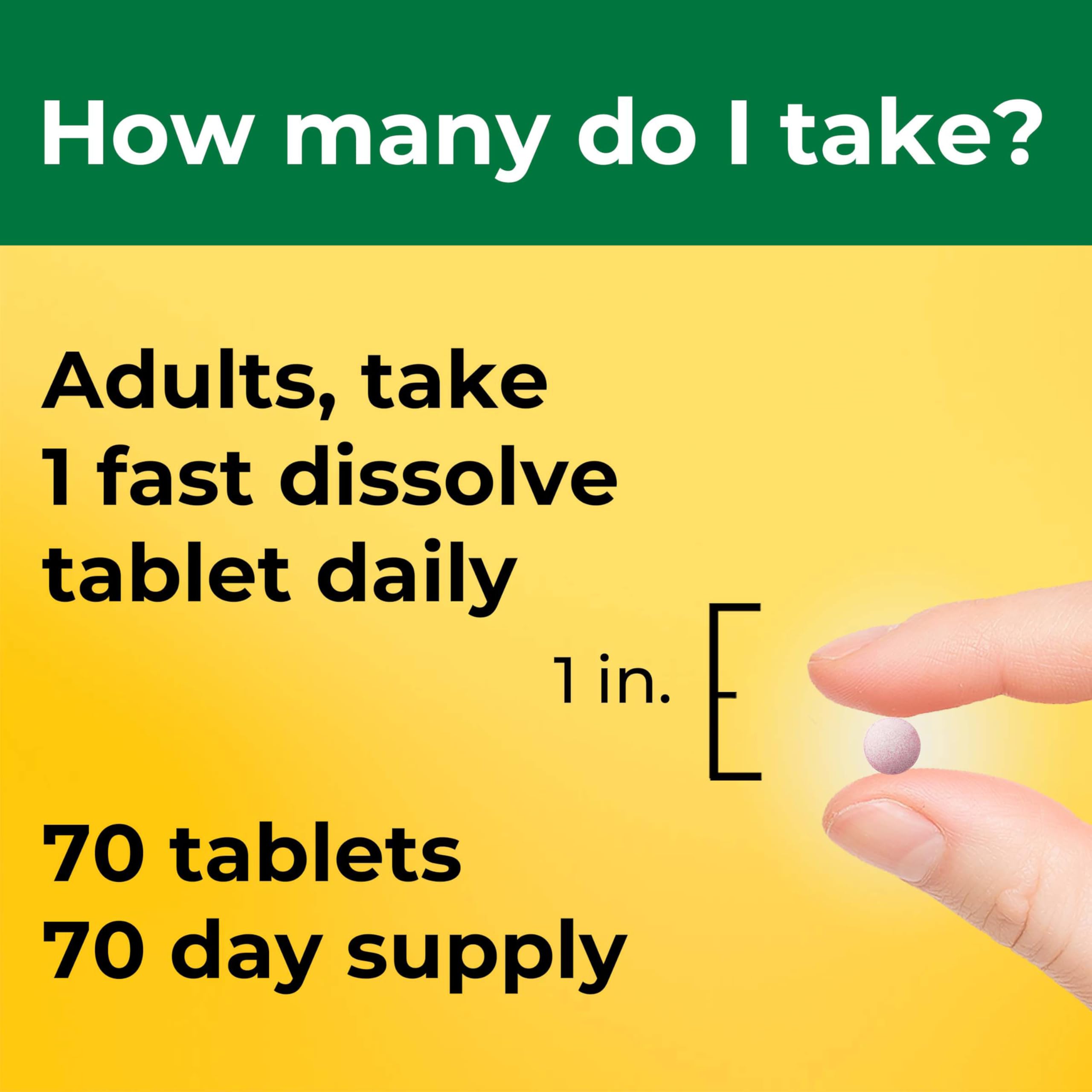 Nature Made Vitamina D3 sin azúcar para uso diario sin calorías extra.