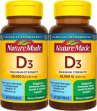 Nature Made Vitamin D3 cápsulas blandas de 10000 UI en botella para uso diario