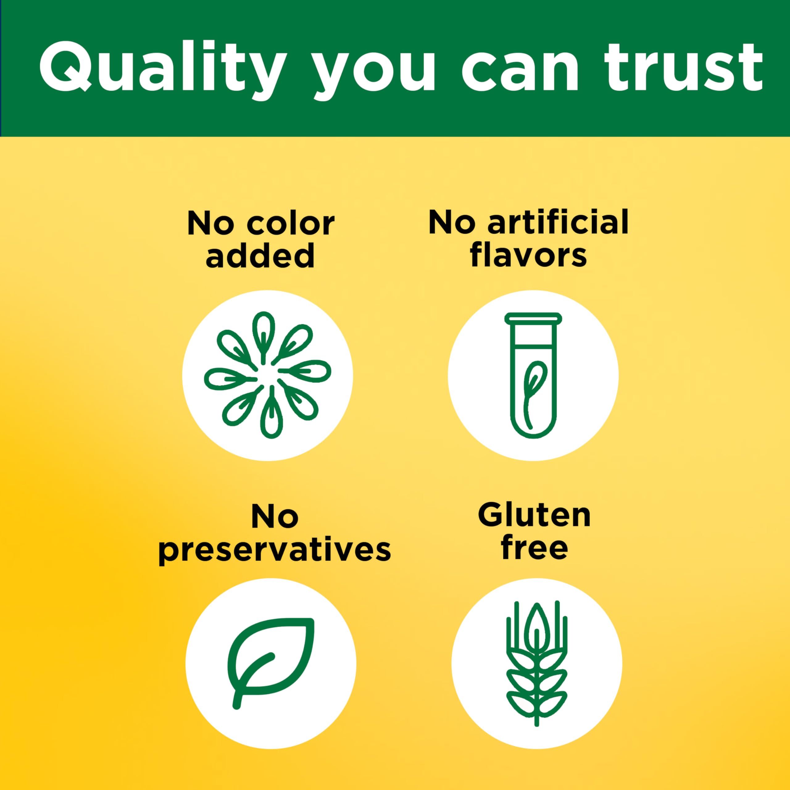 Nature Made Vitamina B1 sin colorantes artificiales, producto limpio.