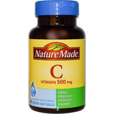 Nature Made Vitamina C 500 mg cápsulas blandas en bote, apoyo suave al sistema inmune