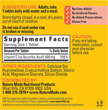 Nature Made Vitamina C cápsulas, etiqueta frontal que destaca 500 mg para uso diario.