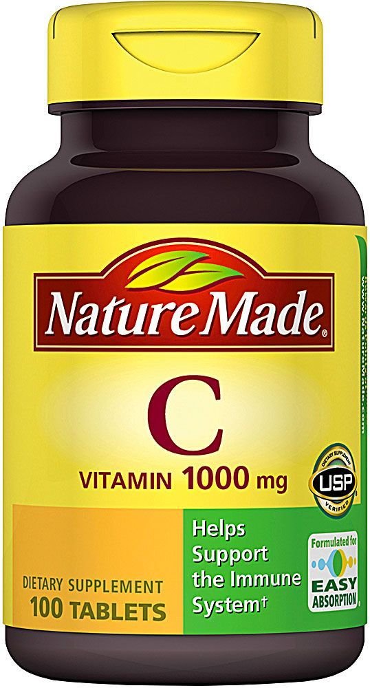 Nature Made Vitamina C 1000 mg: caja de tabletas para apoyo al sistema inmune.