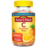 Nature Made Vitamina C Gominolas frente a la botella, consumo diario cómodo
