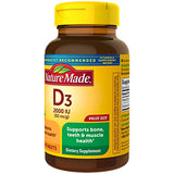Nature Made Vitamina D3 tabletas, caja con logo, recordatorio diario de consumo