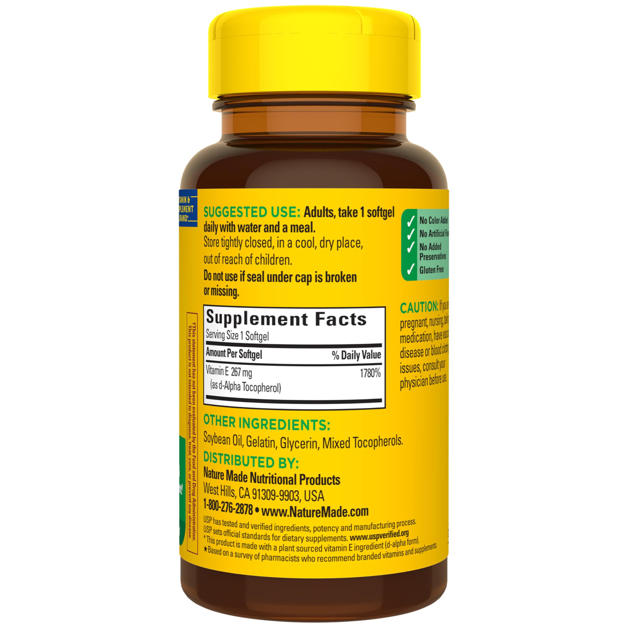 Nature Made Vitamina E 400 UI, cápsulas suaves y fáciles de tragar, experiencia agradable.