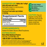 Nature Made Vitamina E 400 UI, sello USP verificado, garantía de calidad y trazabilidad.