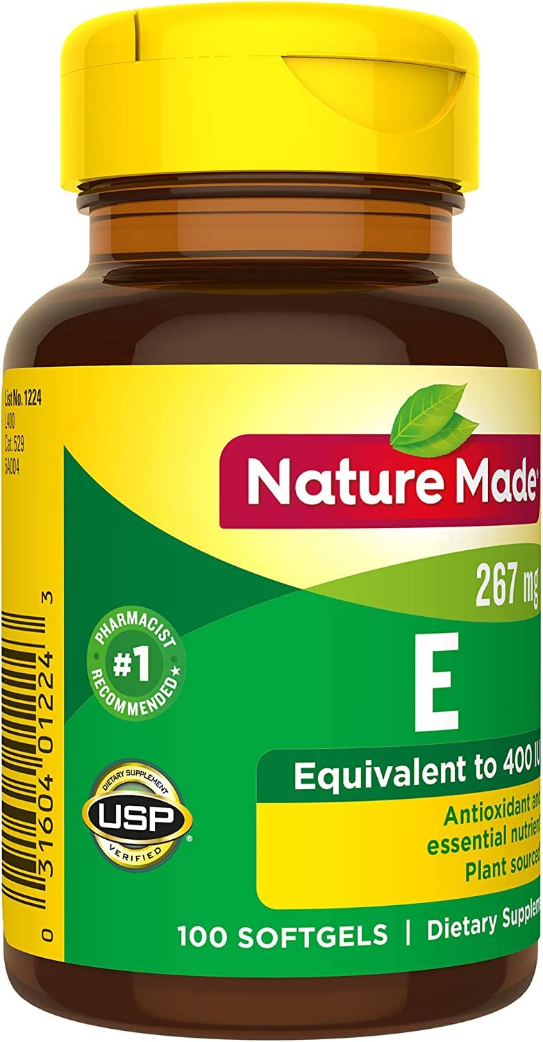 Textura suave de cápsulas Nature Made Vitamina E 400 UI para consumo diario