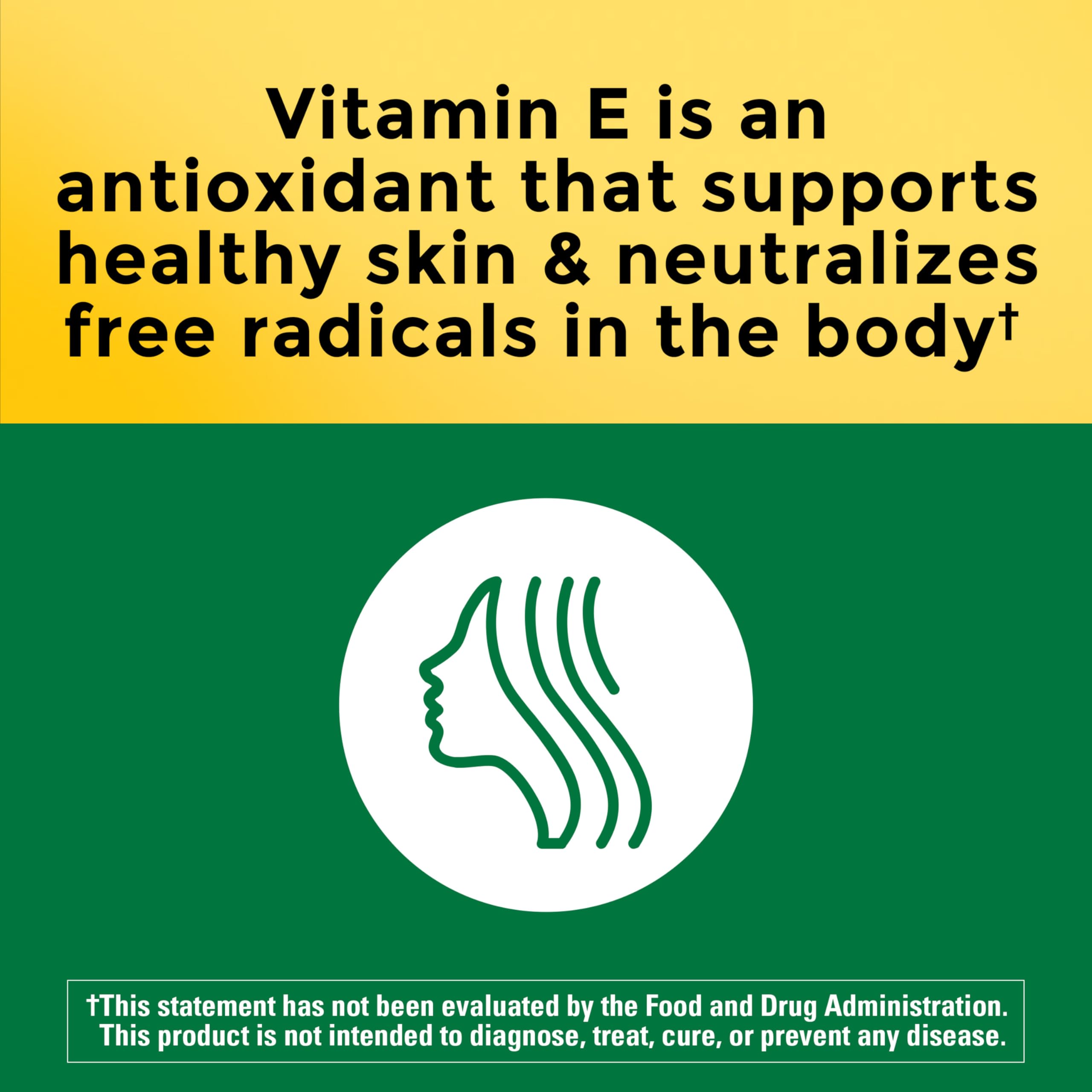 Vitamina E dl-Alpha Nature Made, cápsulas en primer plano.
