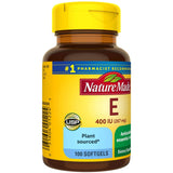 Nature Made Vitamina E vegetal para incorporar con agua y comida.